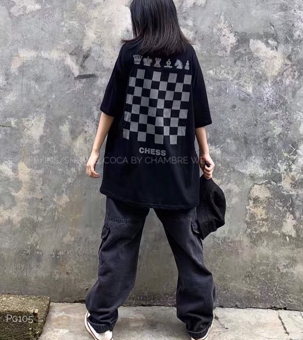 ÁO THUN FORM RỘNG TAY LỠ BÀN CỜ