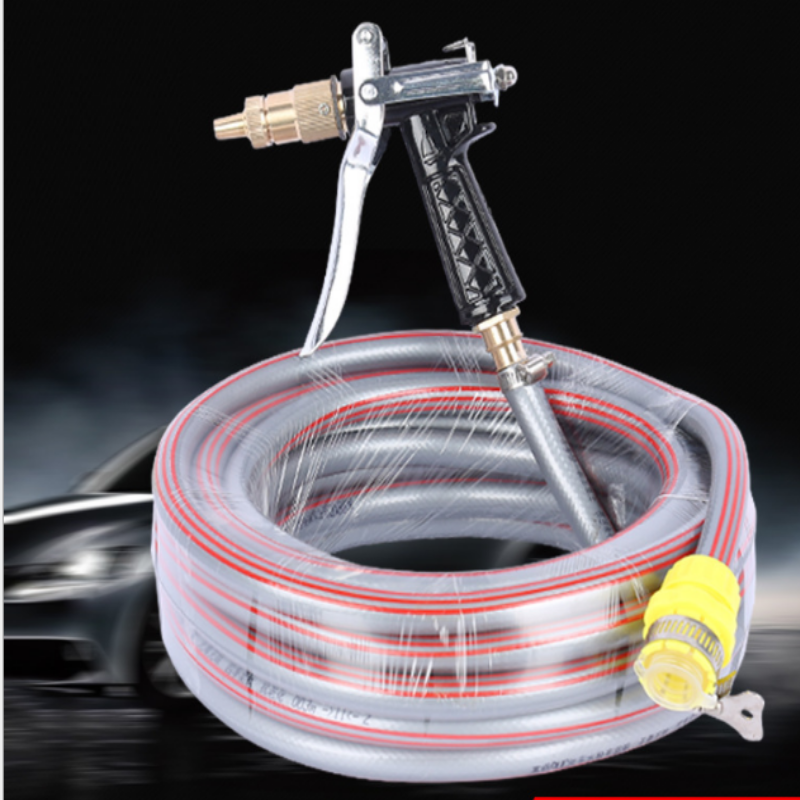 Vòi nước vòi phun nước rửa xe tưới cây tăng áp thông minh + bộ dây bơm nước 5m cao cấp TLG 206400 (dây xám)