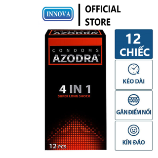 Hàng chính hãng Bao cao su gân gai kéo dài thời gian AZODRA hộp 12 chiếc thumbnail