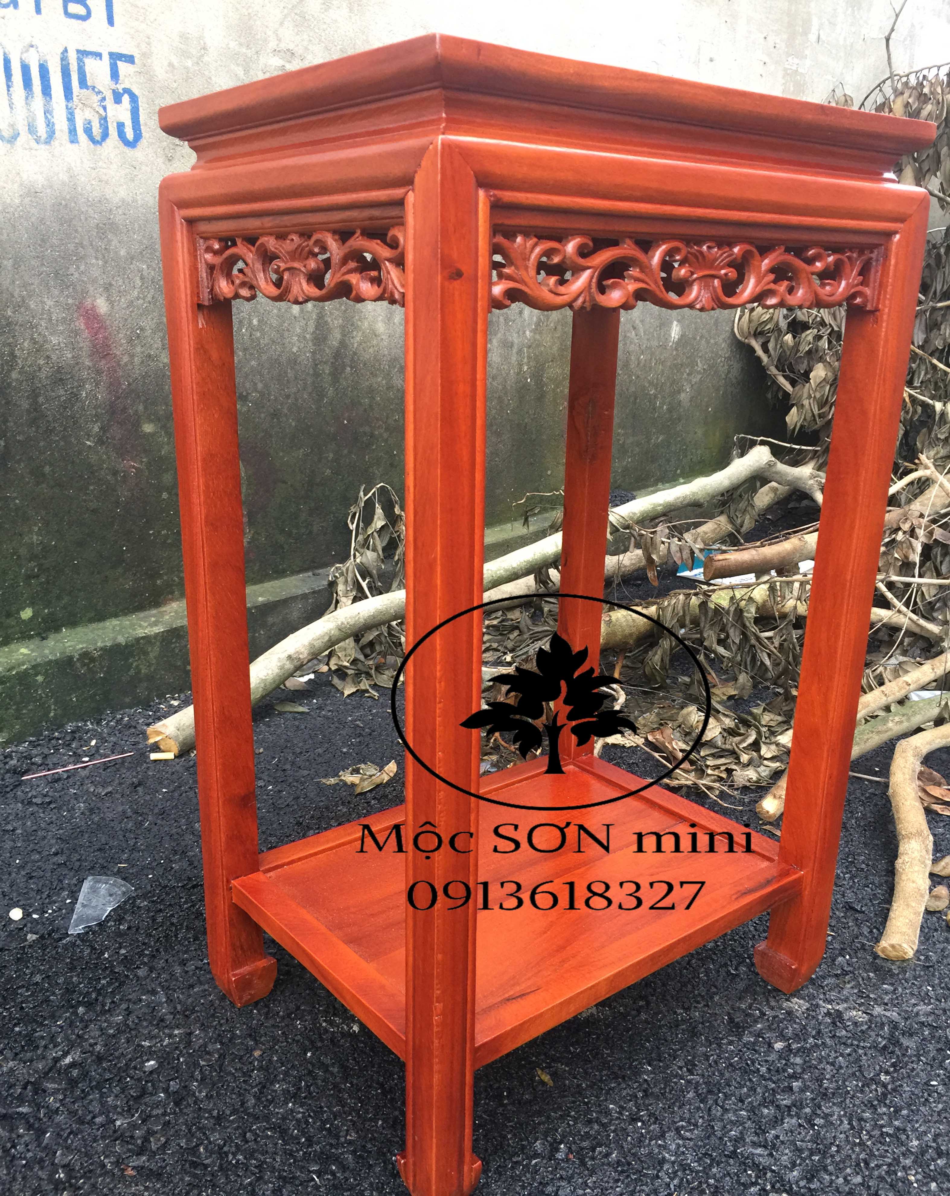 Đôn chữ nhật gỗ hương ghế đôn,đôn kê tượng,đôn chậu hoa cỡ mặt hình chữ nhật 30x40 có 5 kích thước chiều cao 40cm,50cm,60cm,70cm,80cm