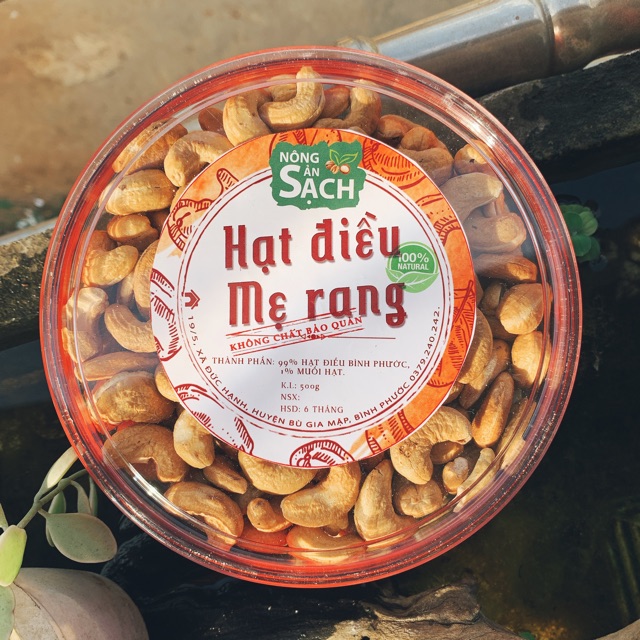 Hạt Điều Bình Phước Rang Muối (Đã Bóc Vỏ Lụa) Không Mặn 500g