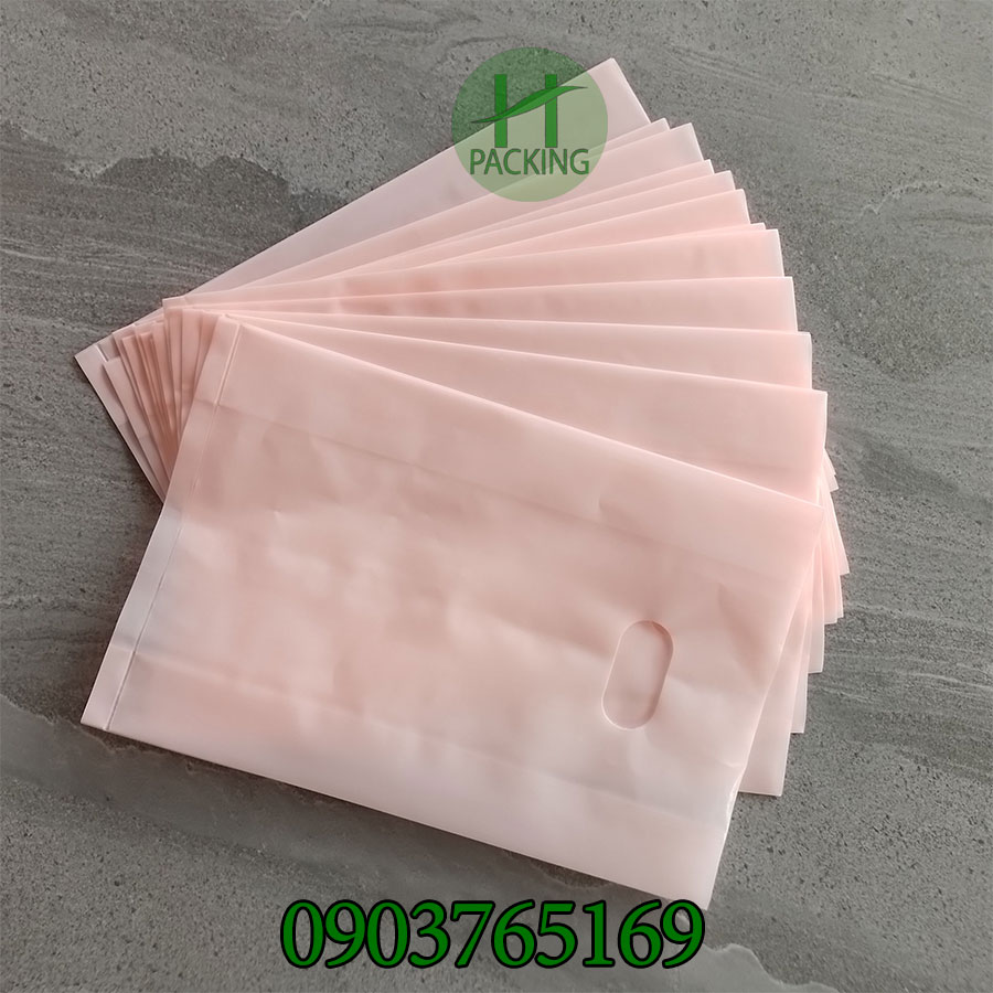 Túi PE hột xoài màu hồng Pastel