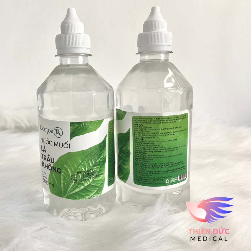 Nước Muối Sinh Lý Lá Trầu Không Chai 500ml