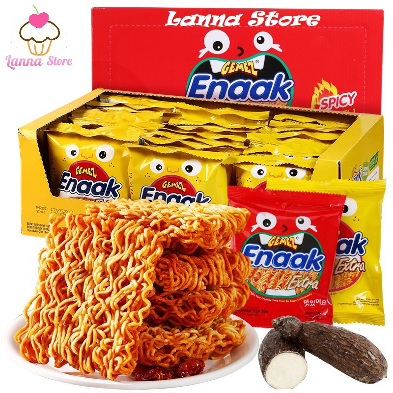 [HCM]Snack mì tôm Enaak gói 30g - Indonesia