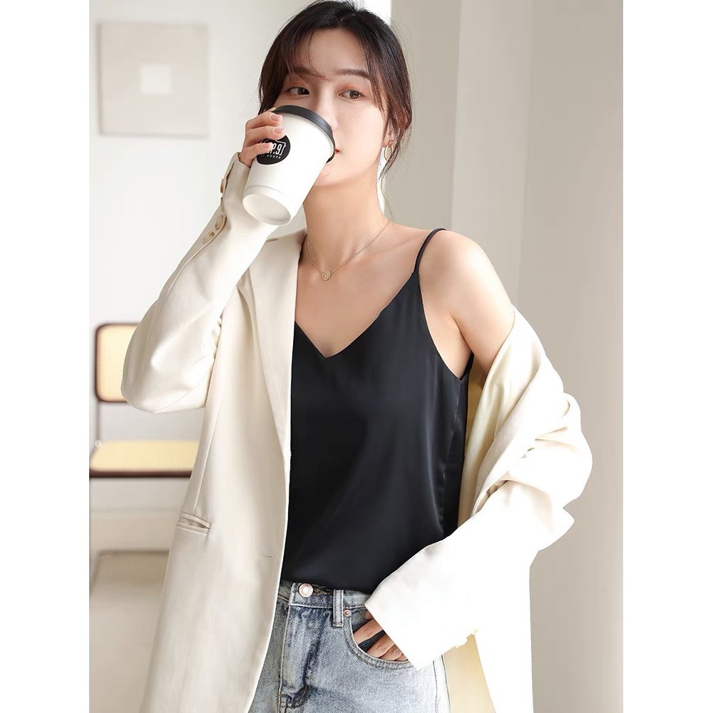 ▲▽  ÁO HAI DÂY LỤA MẶC TRONG VEST BLAZER ÁO LUẠ 2 DÂY CÓ SIZE MỚI 2021