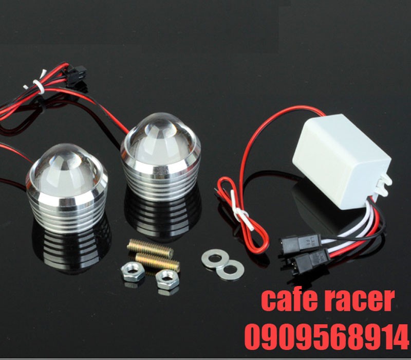 Cặp đèn led cảnh báo xanh đỏ dùng lắp xe máy xe mô tô