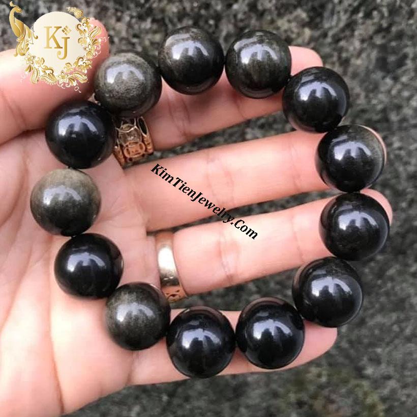 Vòng Tay Phong Thủy Đá Mắt Rồng - Hợp Mệnh Thủy , Mệnh Mộc - Tặng Kèm Dây, Đá Dự Phòng - Có size 08 ly, 10 ly, 12 ly, 14 ly Cho Nam và Nữ