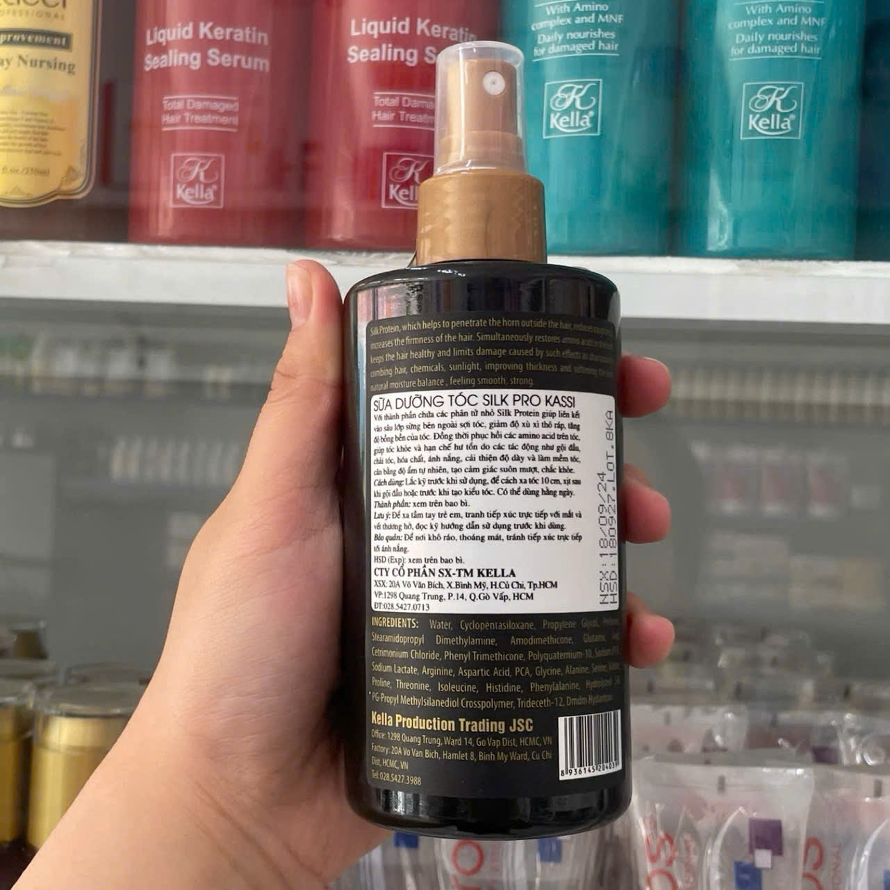 Kassi Black Hair Care Spray Bottle