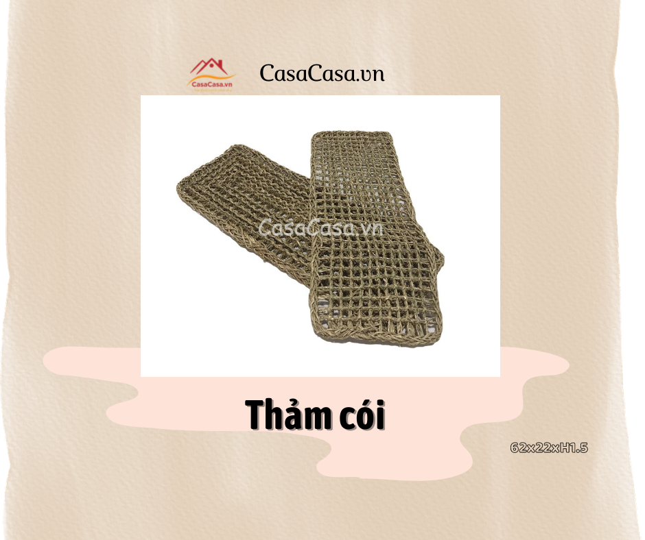 Thảm chùi chân chữ nhật đan cói-BH2706A/1NA