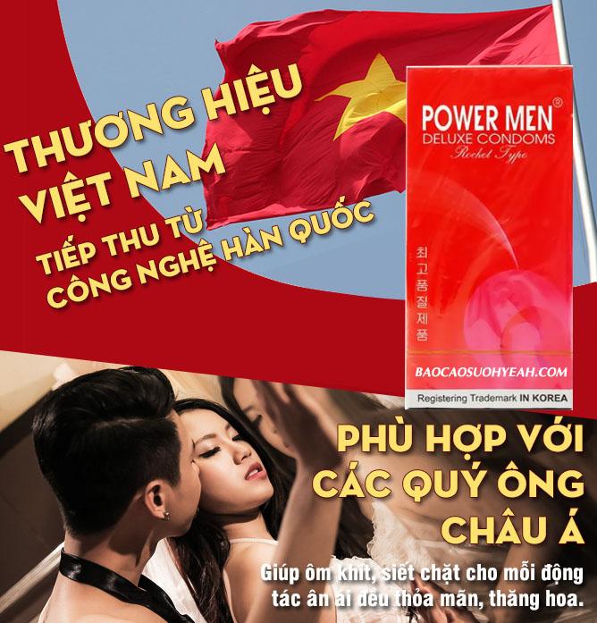 Bao cao su Powermen Rocket 3in1 hộp 12 cái