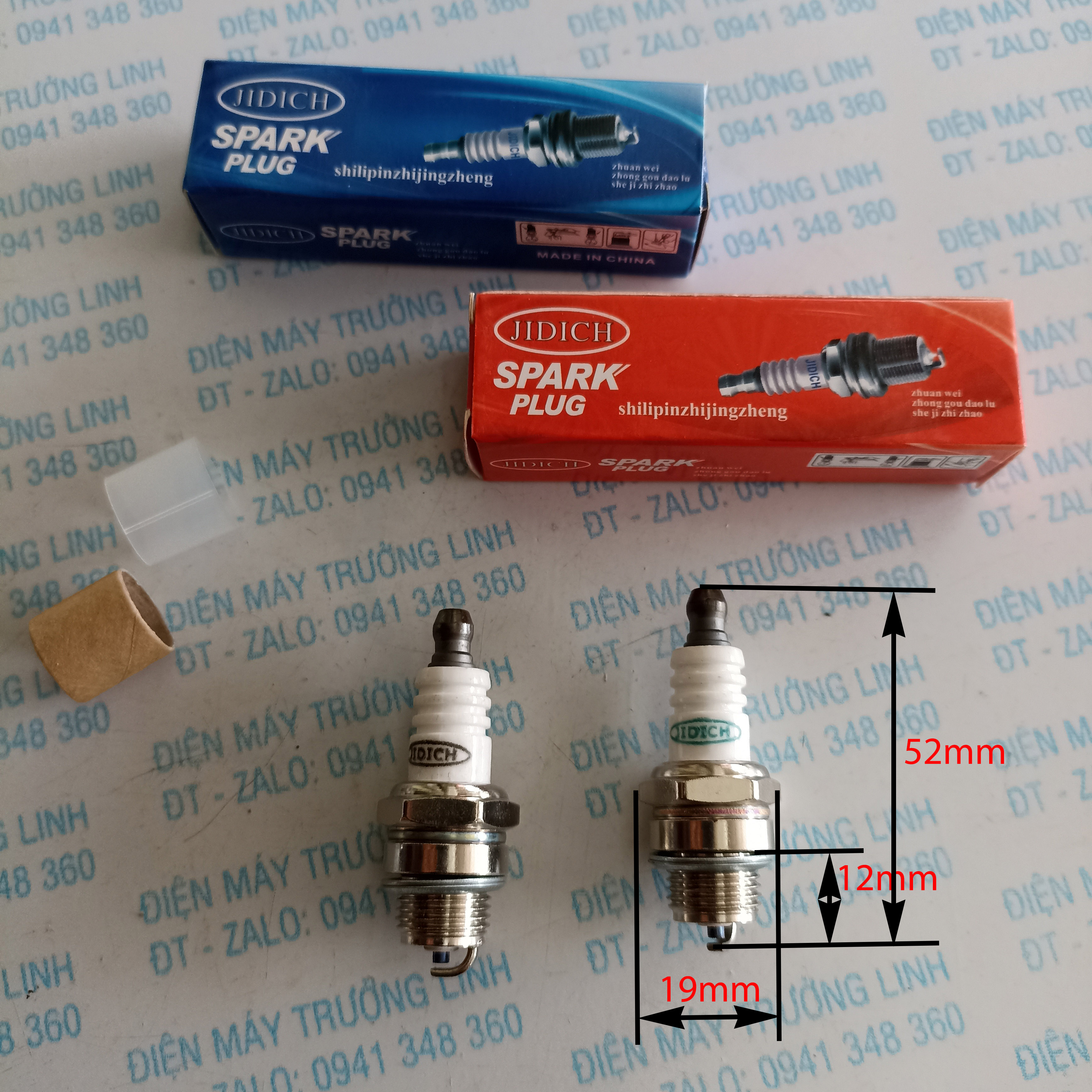 Bugi điện, đánh lửa chuyên dụng cho máy cưa, cắt cỏ 2 thì