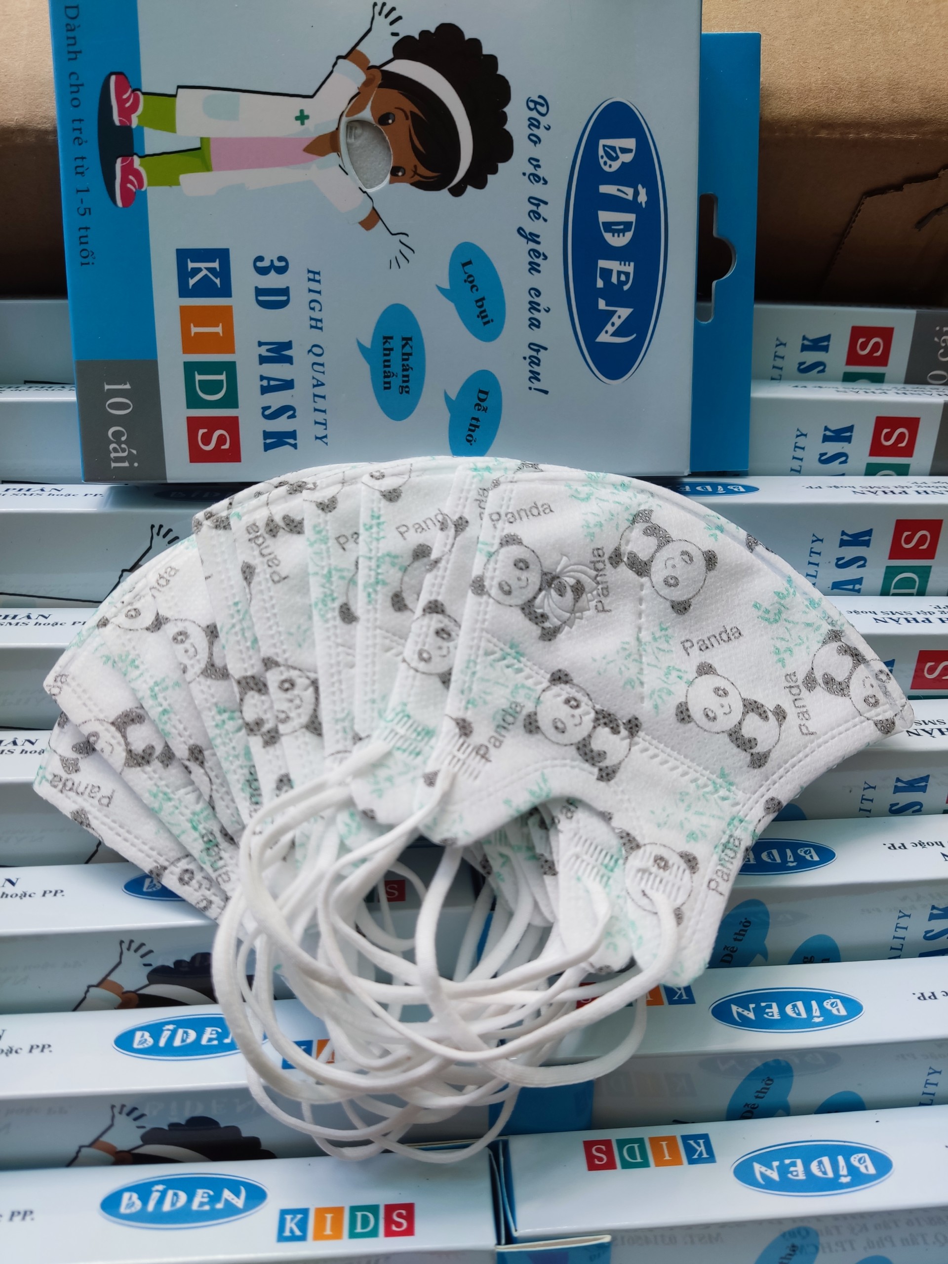 Hộp 10 chiếc khẩu trang 3D mask trẻ em (3D mask cho bé)