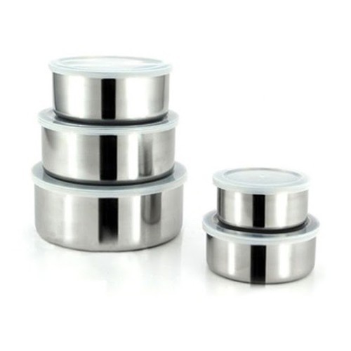 Bộ 5 bát lạnh có nắp  đậy inox - 99887