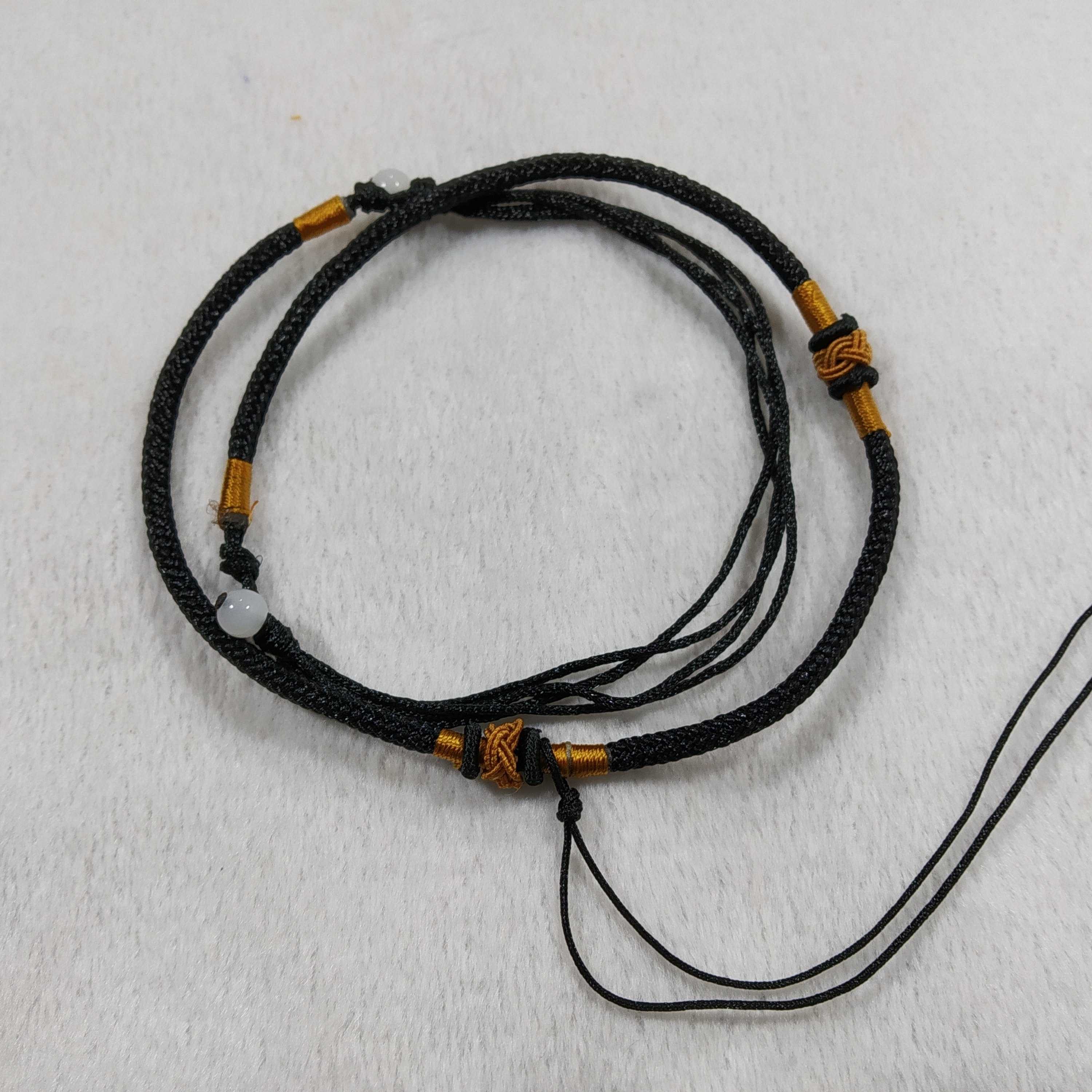Mặt dây chuyền hồ ly đá Obsidian đen N1