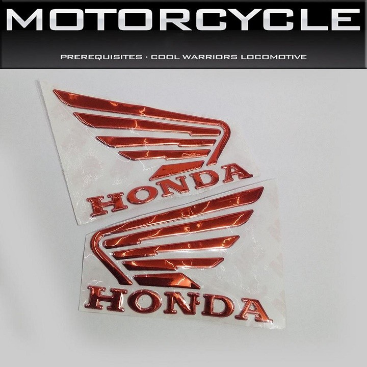 Bộ 2 tem logo cánh Chim HONDA 3D nổi