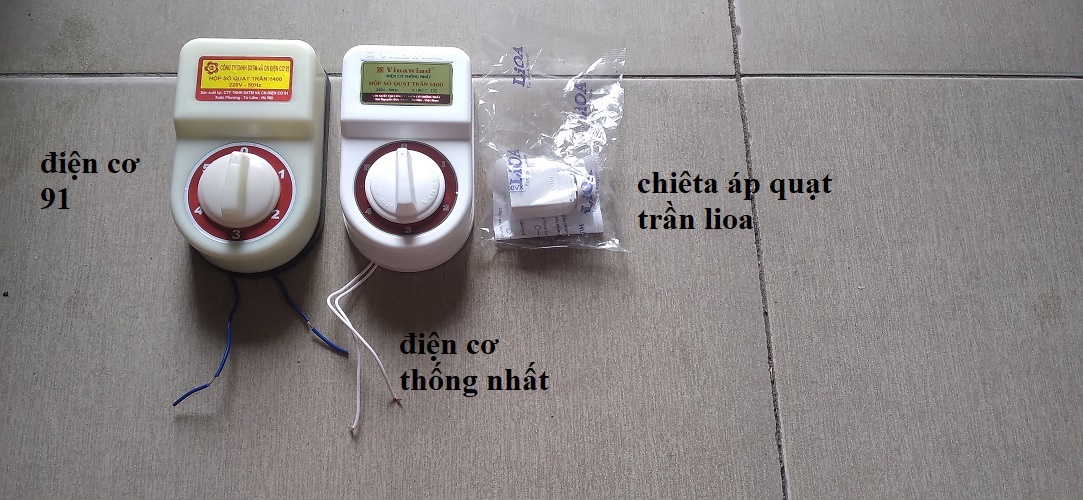 hộp số quạt trần, triết áp quạt trần