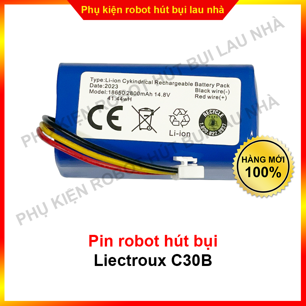 Pin robot hút bụi lau nhà Liectroux C30B 2800mAh - bảo hành 6 tháng (Lỗi 1 đổi 1 trong 3 tháng)