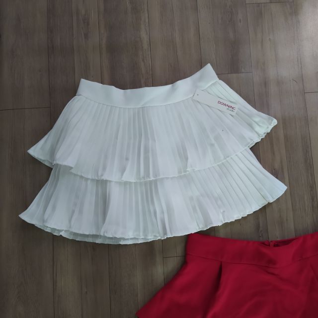 Chân váy 2 tầng dập ly ảnh thật
