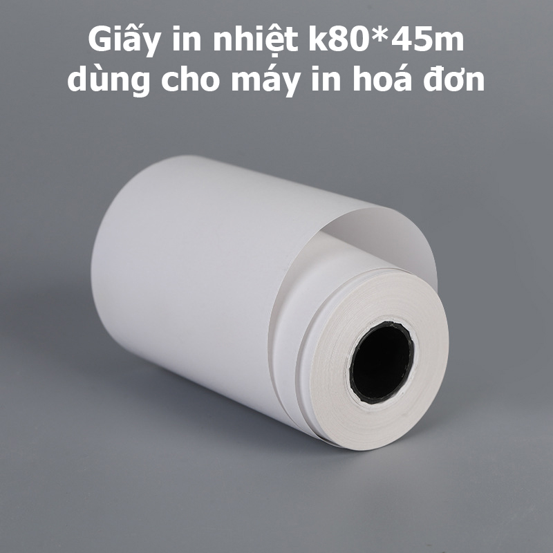 Giấy in hoá đơn K80 x45- Lốc 20 cuộn
