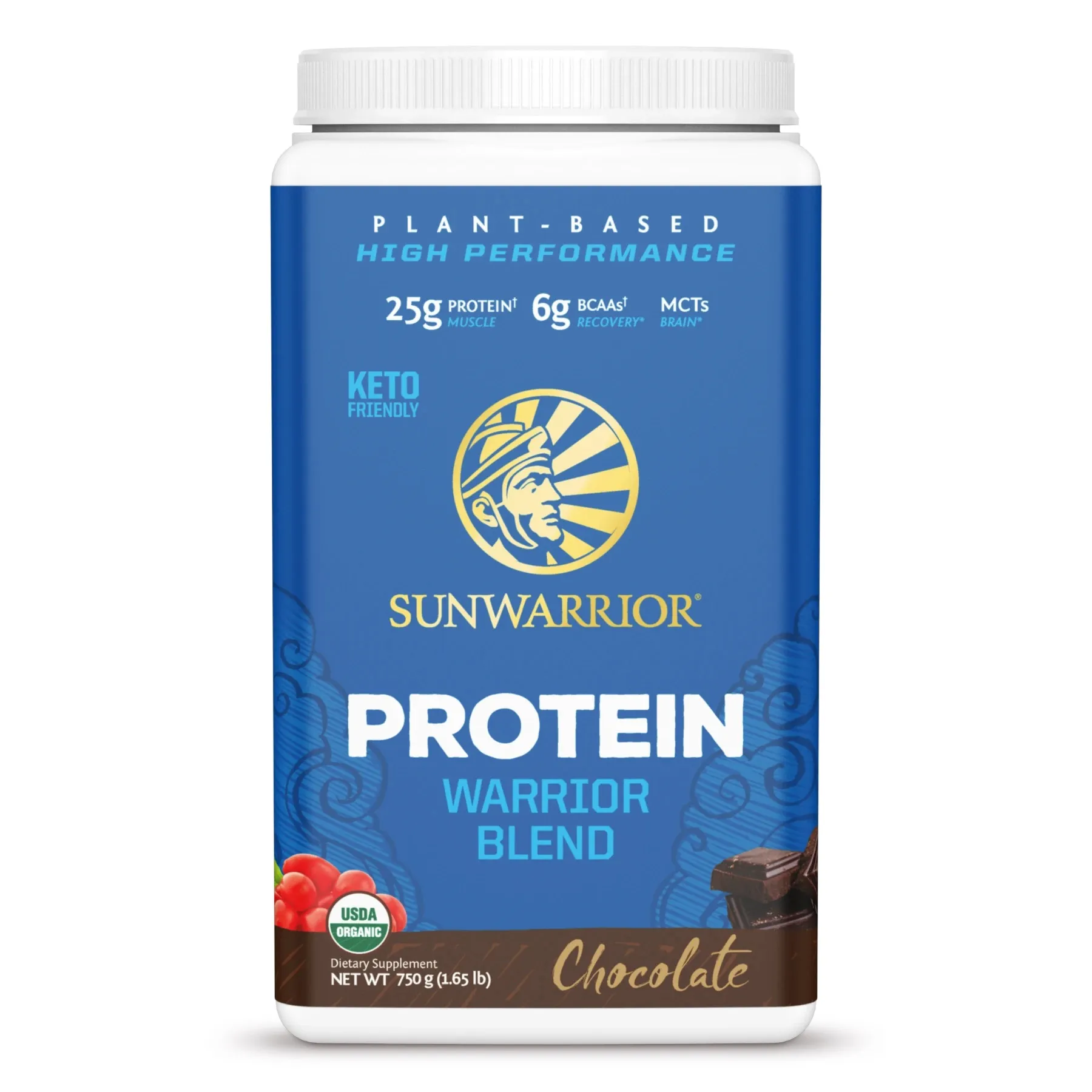 [Hoàn Tiền 15%]Bột Protein Thực Vật Hữu Cơ High Performance SunWarrior chocolate