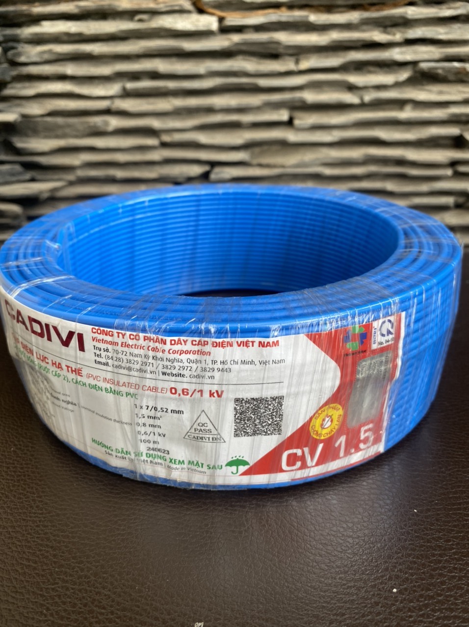 Dây điện Cadivi đơn 1.5 ( Cuộn 100m)