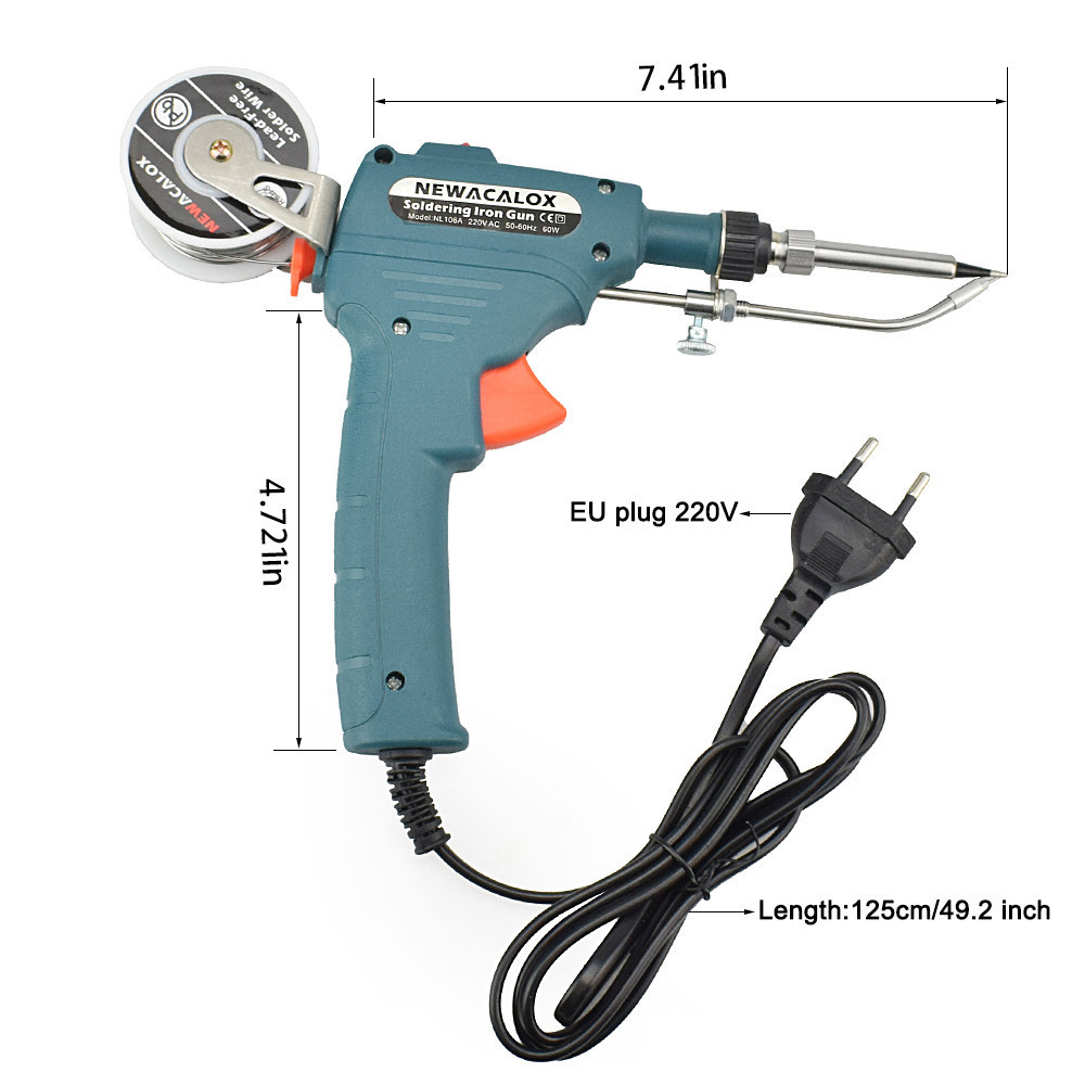 mỏ hàn thiếc - mỏ hàn đẩy thiếc tự động (1 mỏ hàn + 1 dụng cụ hút thiếc + 1 cuộn thiếc + 1 nhíp)