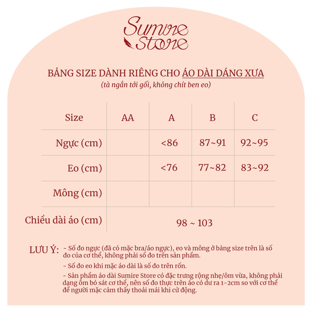 Sumire Store Áo dài Dáng xưa Chấm bi - Vàng