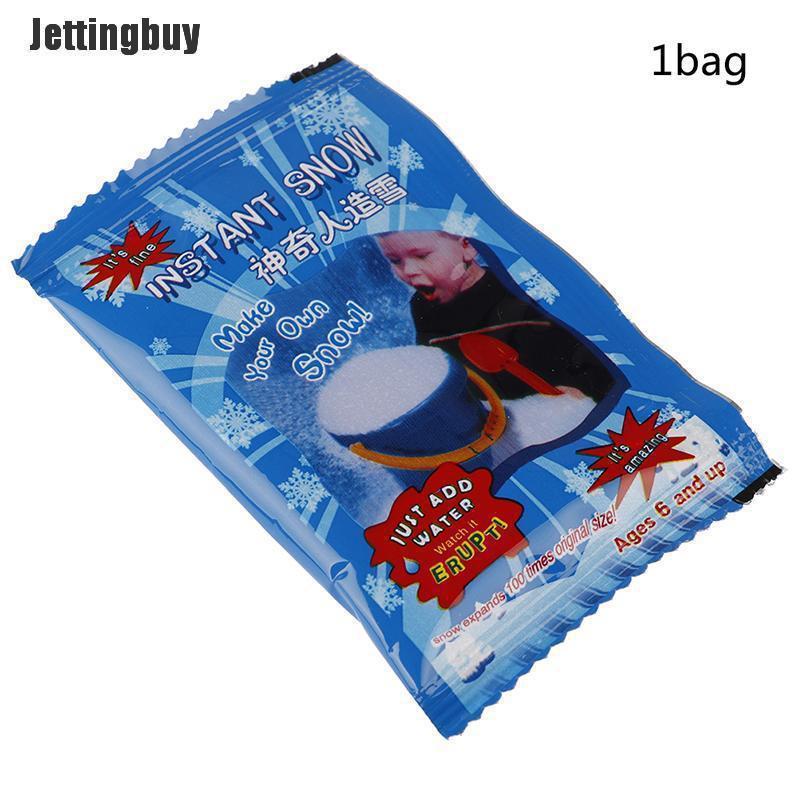 Jettingbuy 1/5Pack Artificial Snow Instant Snow Powders Fluffy Snowflake Frozen Party Prop