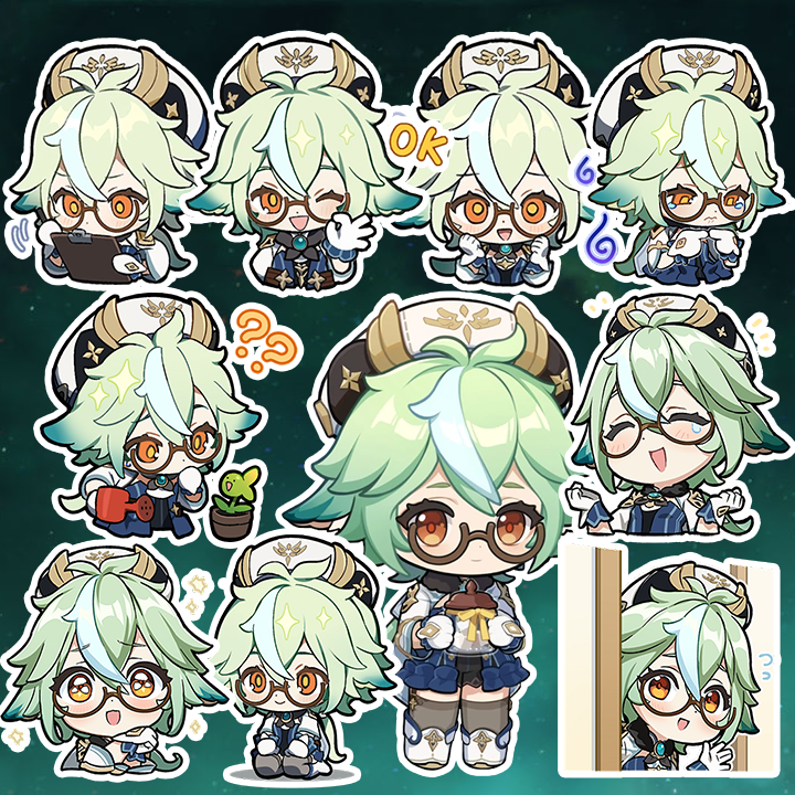 [Genshin Impact] Sticker Sucrose - Hình dán chibi bé Đường ( set 10 hình )