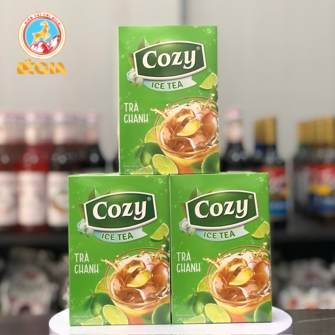 Trà Cozy Ice chanh Hộp 240g- trà hòa tan