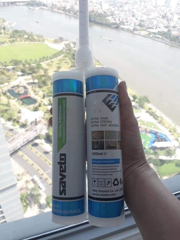 Keo chà ron (chít mạch) Saveto - Màu Nhũ Bạc S10