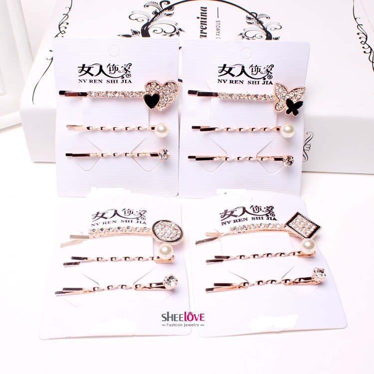[HCM]SET 3 KẸP TÓC NỮ ĐÍNH ĐÁ LẤP LÁNH SIÊU XINH