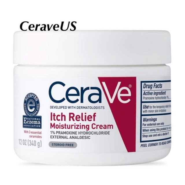 KEM DƯỠNG CERAVE ITCHY RELIEF MOISTURIZING CREAM 340G