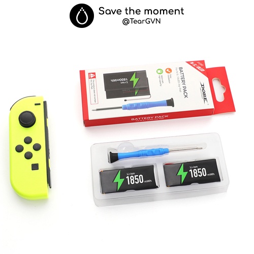 Bộ pin thay thế và tua vít DOBE cho Joy-con Nintendo Switch