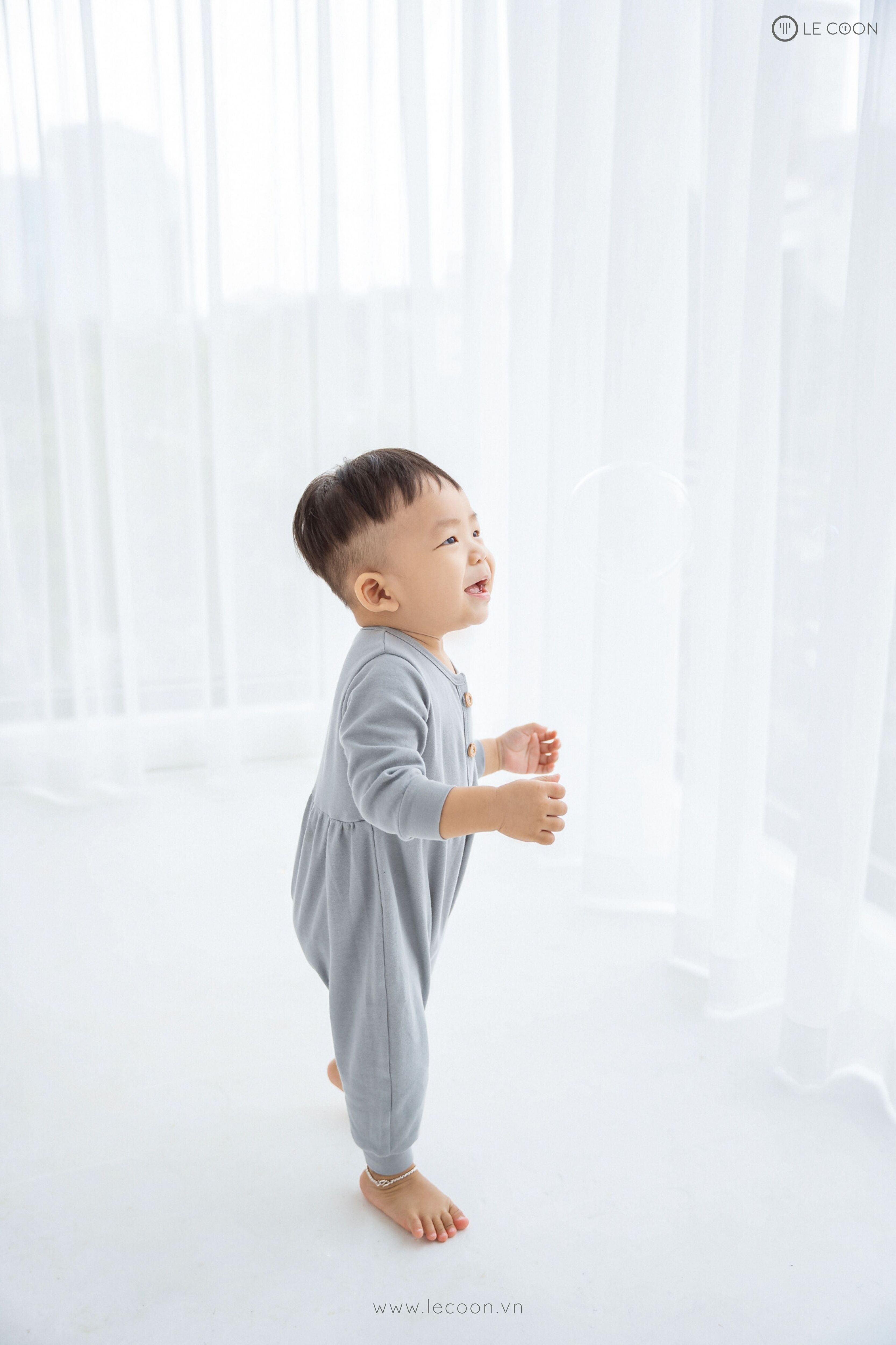 LE COON | Bodysuit Dài Bí Ngô | 3 tháng-2 tuổi