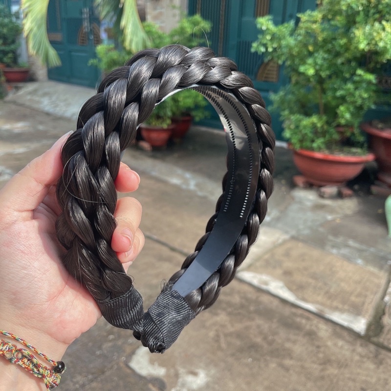 Cài Bờm Tóc Giả Tết Bính To❤️Cài Tết Rít Cao Cấp