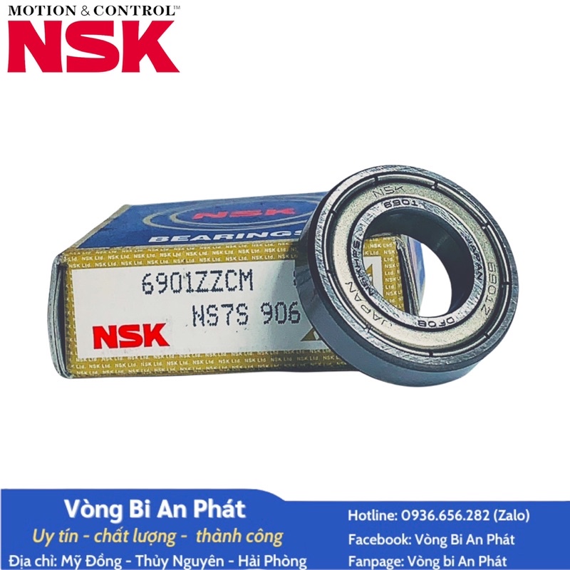 Vòng bi NSK 6901 ZZCM cao cấp.