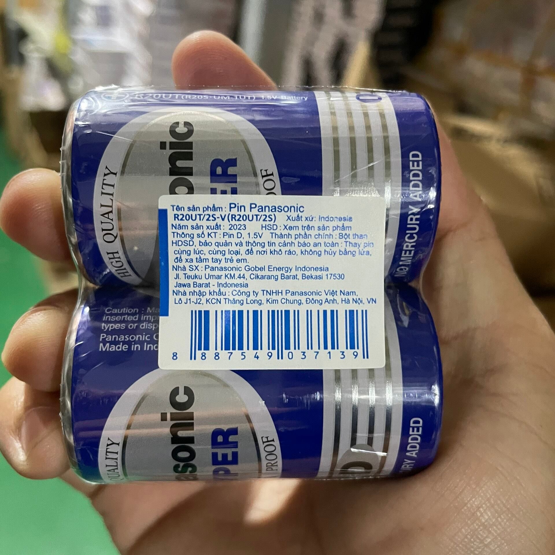 (2 Viên) Pin đại D R20 Panasonic Hyper Carbon R20UT 1.5V