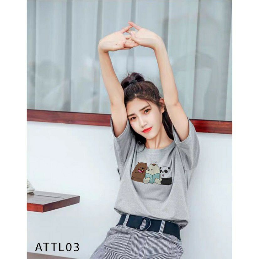 [HCM]Áo thun TAY NGẮN Gấu Bear (TAY LỠ IB)