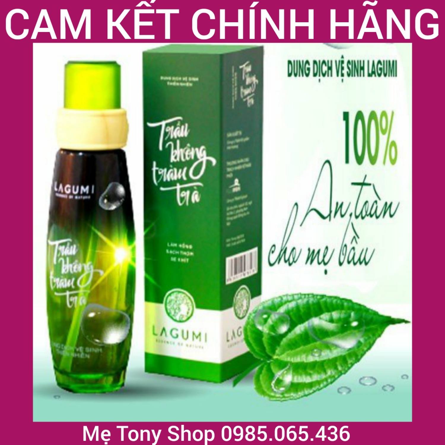 [An Toàn Cho Mẹ Bầu] Dung Dịch Vệ Sinh Phụ Nữ Trầu Không-Tràm Trà LAGUMI 100ml (Cam Kết Chính Hãng)