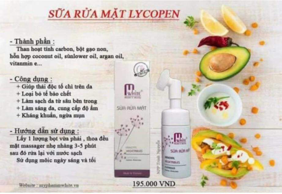 [HCM]Sữa rửa mặt bông tuyết Mwhite