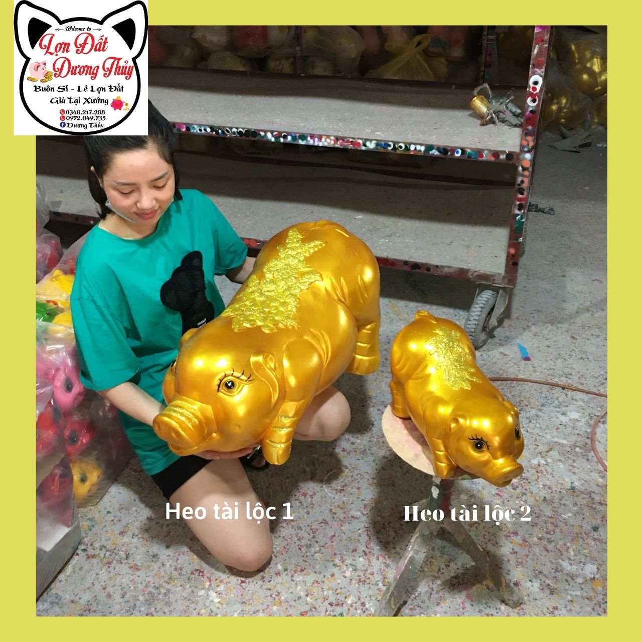 Heo đất, lợn đất, Heo Vàng Tài Lộc 3 size To
