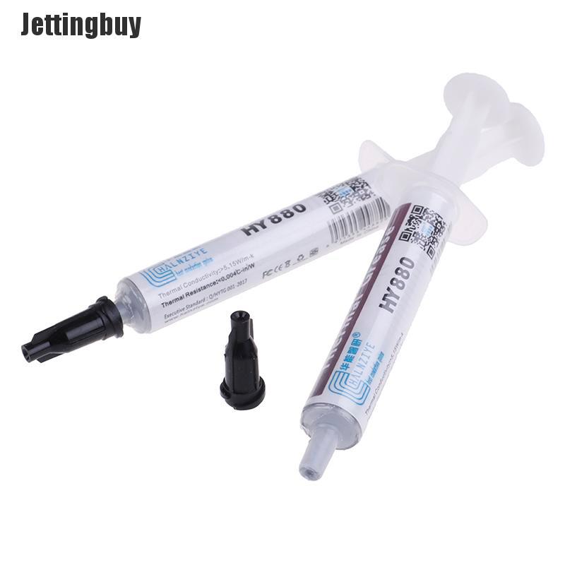 Jettingbuy 2Pcs HY880 Thermal Grease Chipset CPU Cooling Compound Silicone Paste 5.15W
