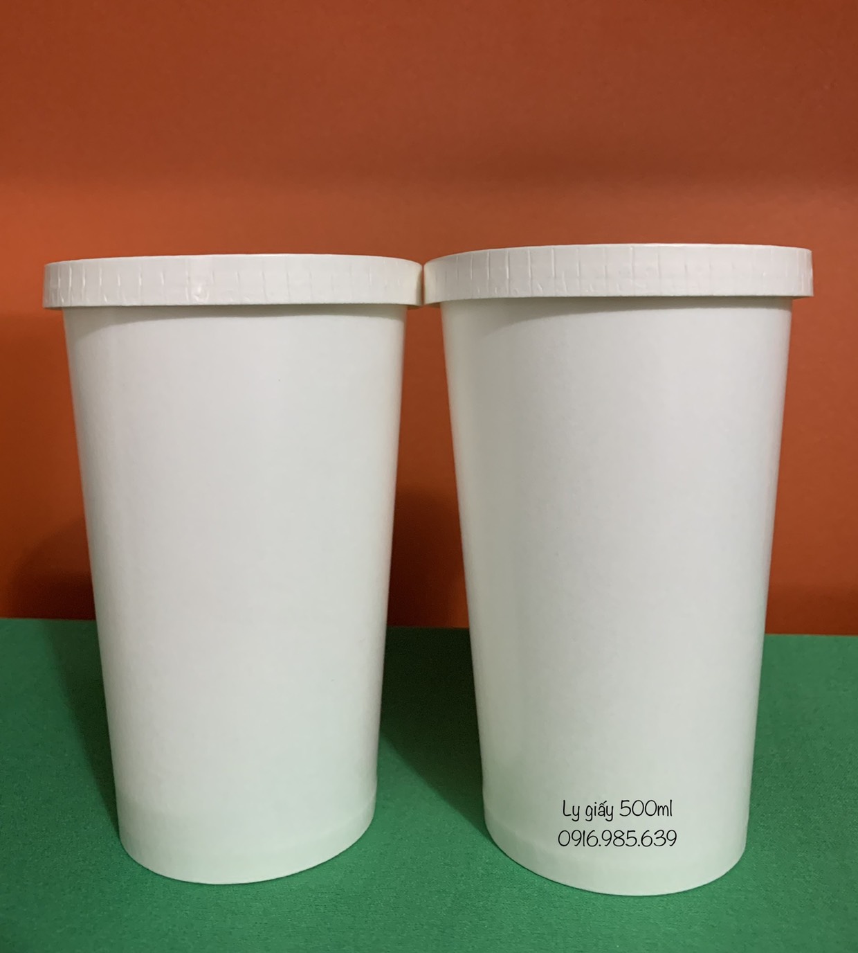 100 LY GIẤY TRẮNG 500ML + NẮP GIẤY