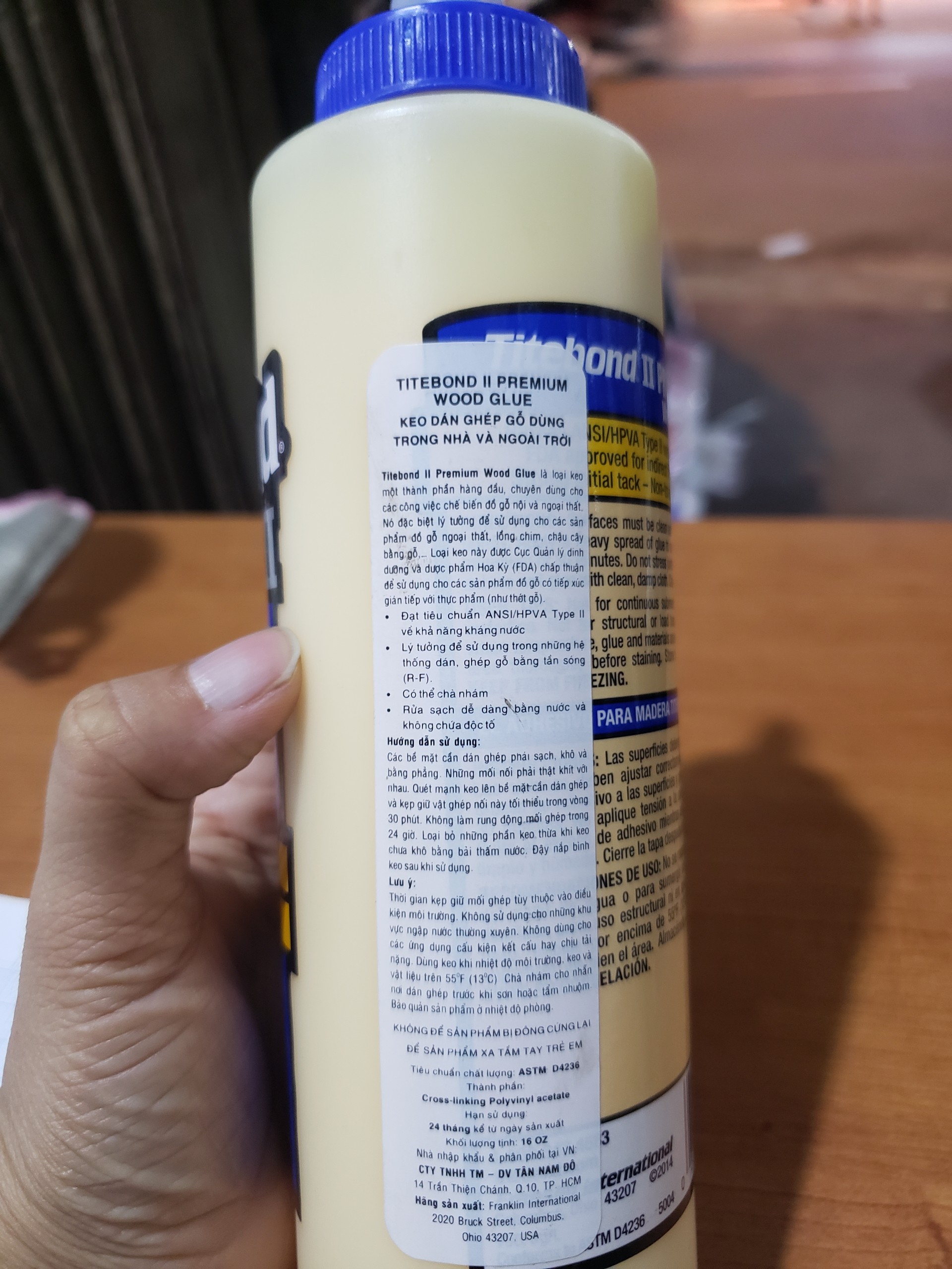 [HCM]Keo dán gỗ Titebond II (473ml)