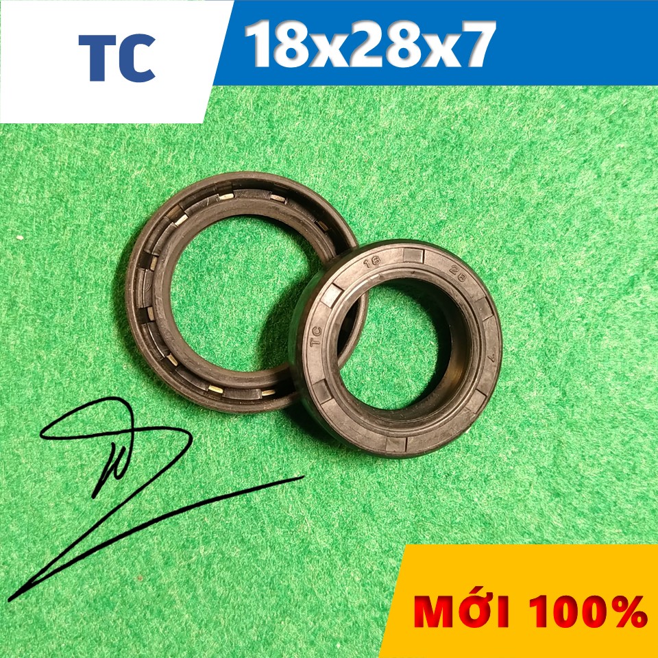 Phớt dầu TC 18x28x7   (Chắn dầu / lò xo / Phớt ben / Oil seal TC 18*28*7)
