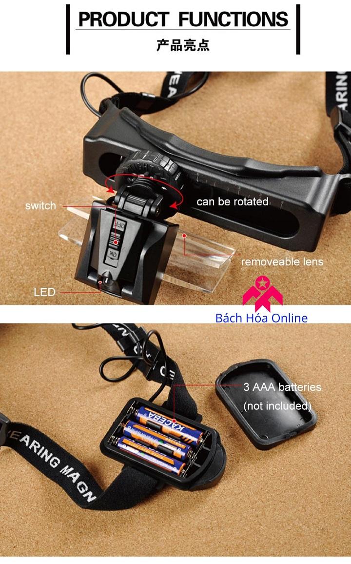 Kính lúp đeo đầu có đèn 9892E