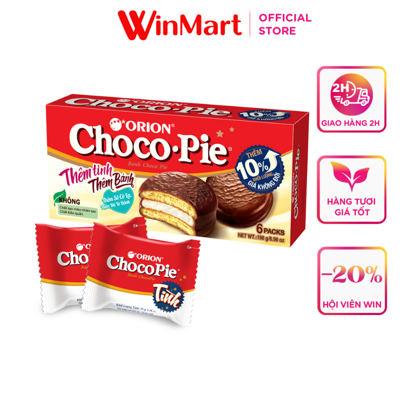 - bánh choco-pie orion hộp 198g