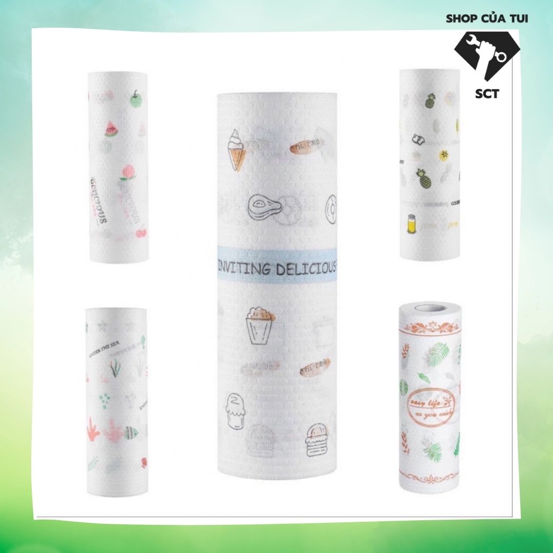 Cuộn Khăn giấy lau đa năng size 20cm - 25cm