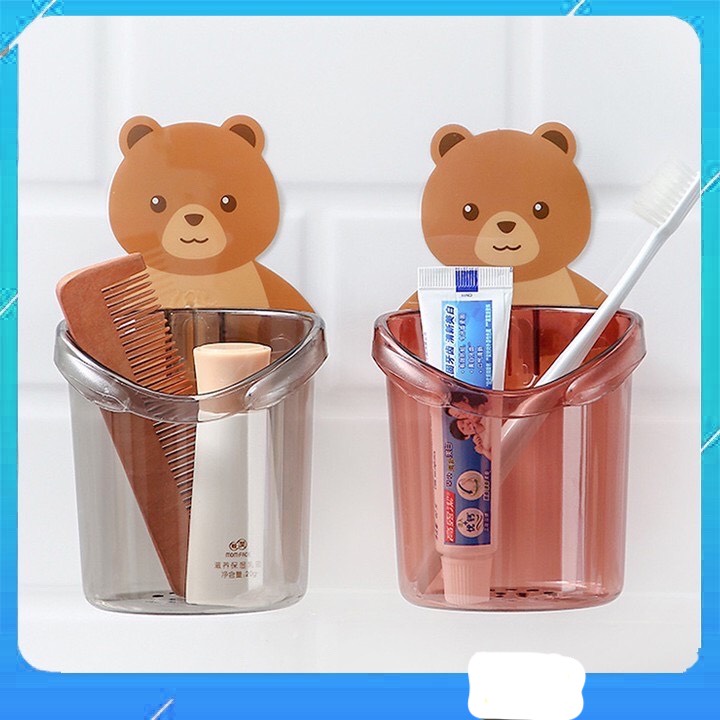 BÁO GIÁ Kệ De Bàn Chải Đánh Răng Dán Tường | Shopee Lazada Sendo Tiki mới nhất 72 Kệ Dán Tường Giá Treo Đồ Đựng Bàn Chải kem đánh răng Dán Tường cute dễ thương Hình Cốc Gấu xinh đẹp